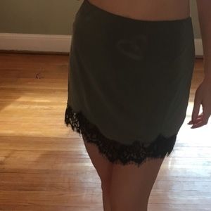 NWOT Express Lace Hem Skirt